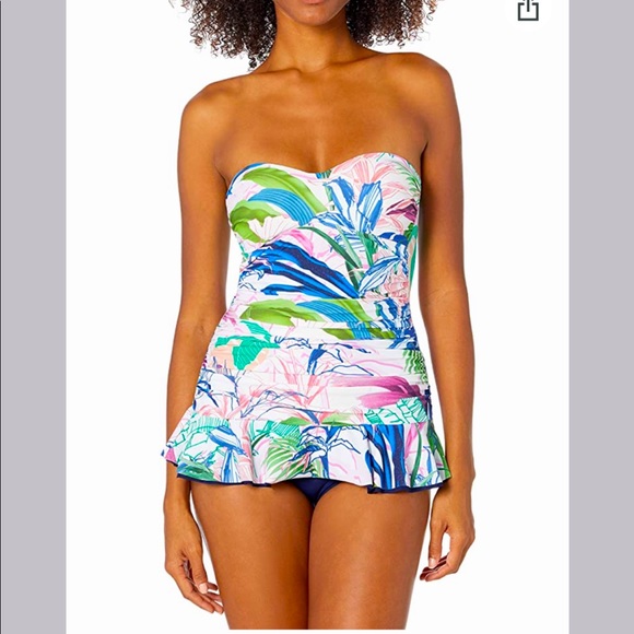 GOTTEX One piece Tropicana Bandeau Swimdress - Picture 5 of 11